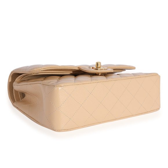 Chanel Beige Quilted Caviar Small Classic Double Flap - Picture 7 of 7